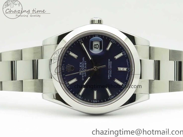 0204 DateJust II 126334 41mm SS BP 1:1 Best Edition Blue Dial Sticks Makers on Oyster Bracelet Bright 3322